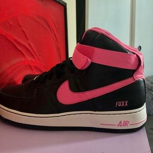NIKEid Custom Pink and Black Nike Air Force 1
